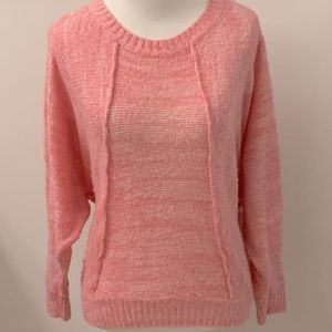 Handmade - Knit Sweater - Pink - Women’s Size L - Raglan Sleeves